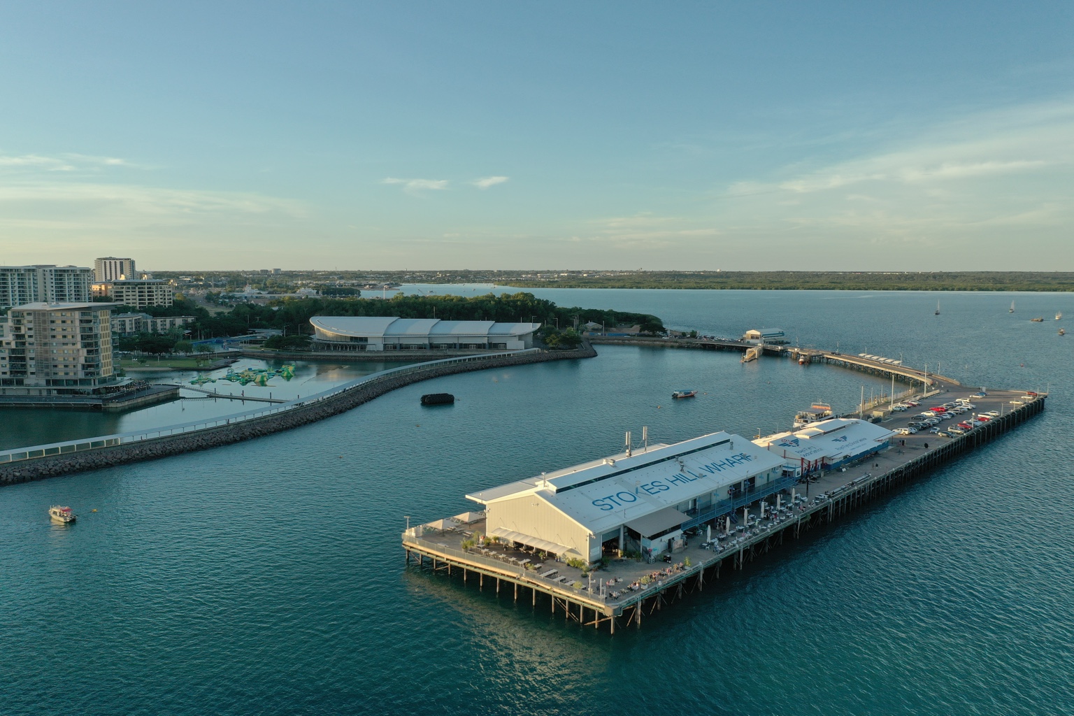 Drone over coastline